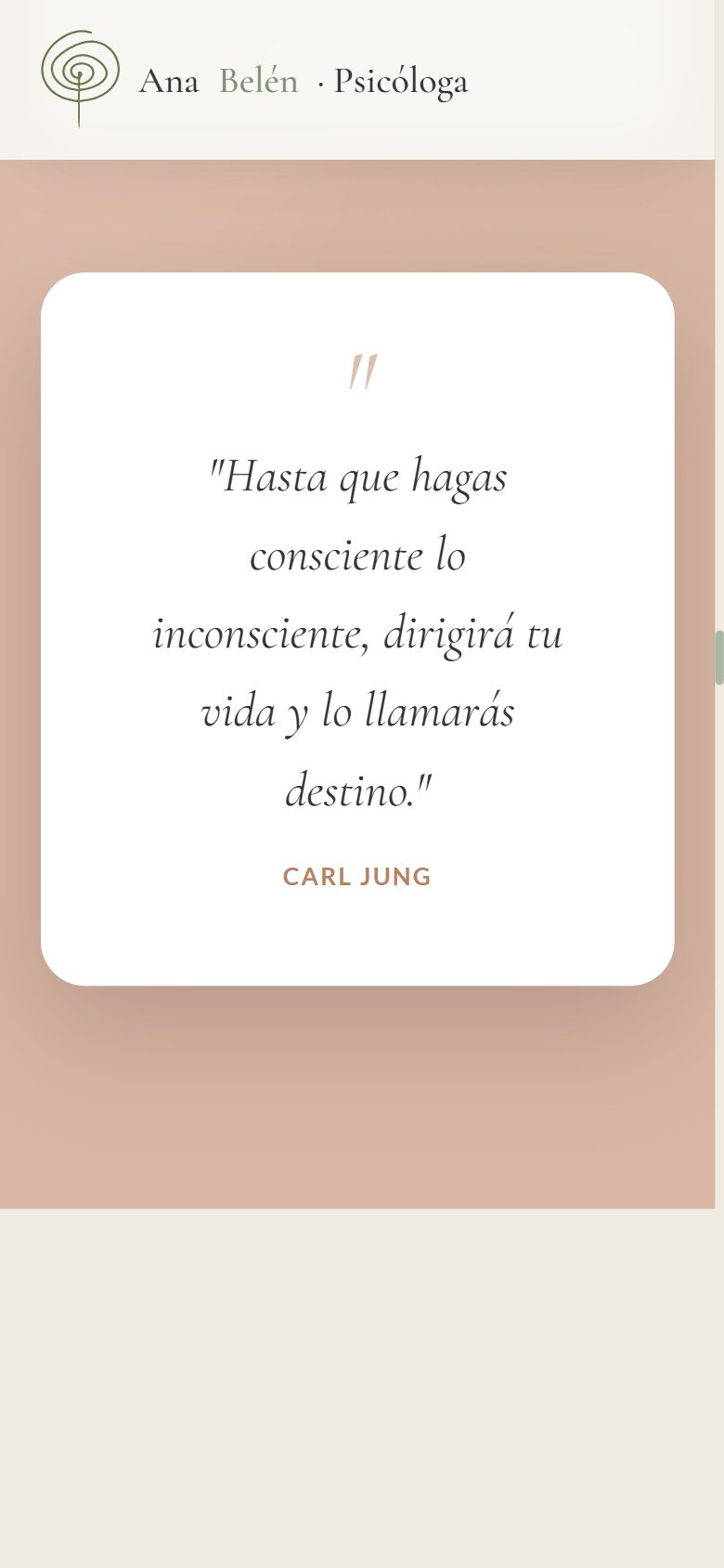 Cita de Carl Jung destacada en el móvil